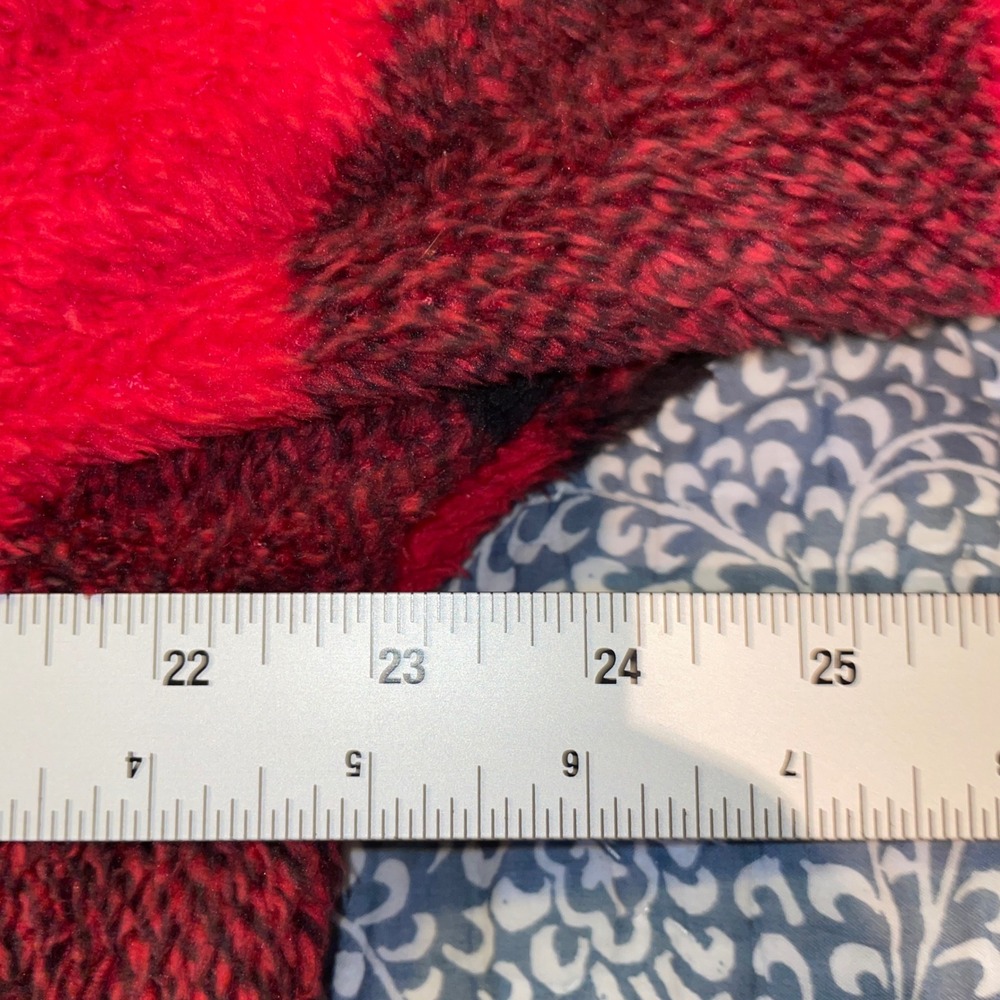 Ethyl Clothing Gorpcore Winter Pullover Women XL Red Black Buffalo Plaid Sherpa - Picture 5 of 7